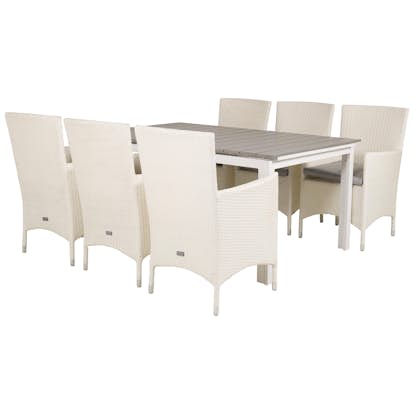 Matgrupp Venture Design Lova 160/240 med 6 Milwa Stolar