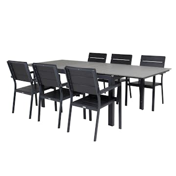 Matgrupp Venture Home Lova 160/240 med 6 Lova Stolar