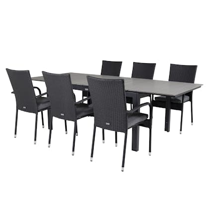 Matgrupp Venture Home Lova 160/240 med 6 Asta Stolar