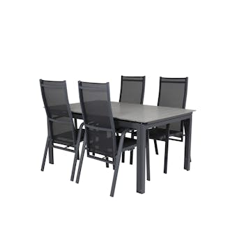 Matgrupp Venture Home Lova 160/240 med 4 Copacabana Stolar