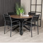 Matgrupp Venture Home Lea Ø 120 med 4 Siri Matstolar