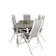 Matgrupp Venture Design Aleyna 160/240 med 6 Stolar