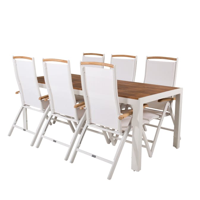 Matgrupp Venture Home Berfin med 6 Perla Matstolar