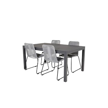 Matgrupp Venture Home Madrid 160/240 med 4 Leon Stolar