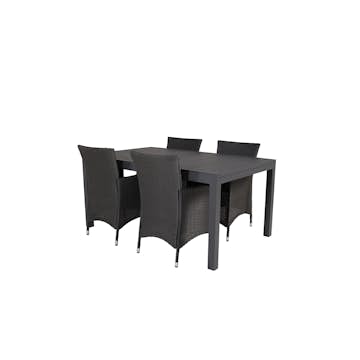 Matgrupp Venture Home Madrid 160/240 med 4 Kira Stolar