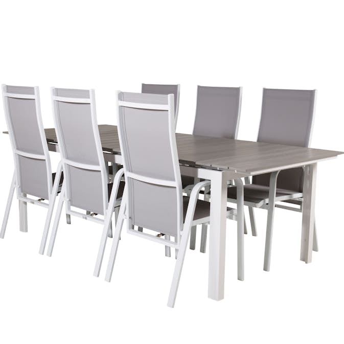 Matgrupp Venture Design Lova 224/324 med 6 Copacabana Stolar