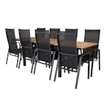 Matgrupp Utomhus Venture Home Meya 160/240 med 8 Copacabana Trädgårdsstolar