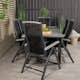 Matgrupp Venture Design Aleyna 160/240 med 6 Stolar