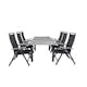 Matgrupp Venture Design Aleyna 160/240 med 6 Stolar