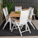 Matgrupp Venture Design Perla 152/210 med 6 Stolar