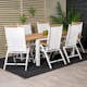 Matgrupp Venture Design Perla 152/210 med 6 Stolar