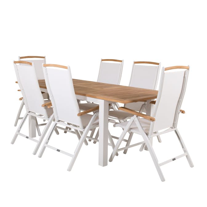 Matgrupp Venture Design Perla 152/210 med 6 Stolar