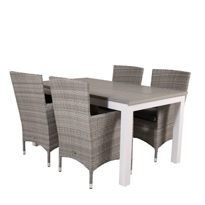 Matgrupp Venture Design Aleyna 152/210 med 4 Milwa Stolar
