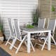 Matgrupp Venture Home Aleyna 152/210 med 4 Stolar