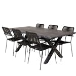 Matgrupp Venture Home Rossi 200 med 6 Leon Karmstolar