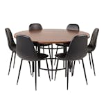 Matgrupp furniture/fashion Copenhagen med 6 Pobbie Konstläder Stolar