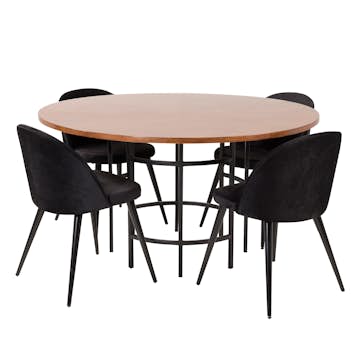 Matgrupp furniture/fashion Copenhagen med 4 Valentina Sammet Stolar