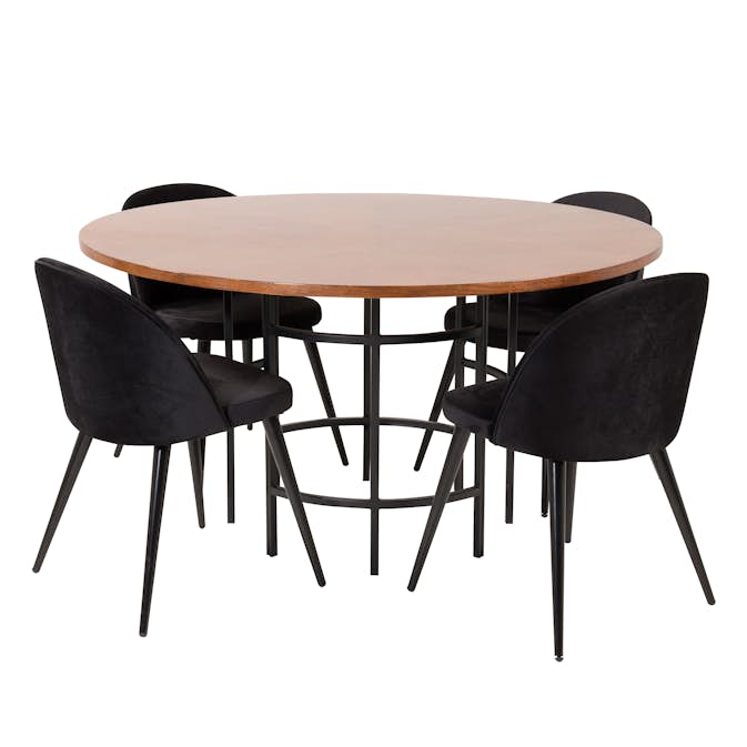 Matgrupp furniture/fashion Copenhagen med 4 Valentina Sammet Stolar