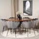 Matgrupp furniture/fashion Copenhagen med 6 Gråa Limhamn Stolar