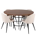 Matgrupp furniture/fashion Copenhagen med 4 Valentina Manchester Stolar