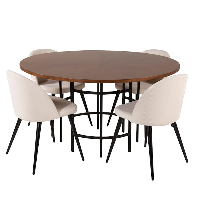 Matgrupp furniture/fashion Copenhagen med 4 Valentina Manchester Stolar