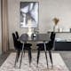 Matgrupp Venture Home Silvia med Iläggsskiva och 4 Phoi Stolar