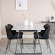 Matgrupp Venture Home Estelle 140 med 4 Wrigley Stolar