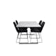 Matgrupp Venture Home Estelle 140 med 4 Muscot Stolar