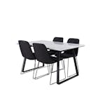 Matgrupp Venture Home Estelle 140 med 4 Muscot Stolar