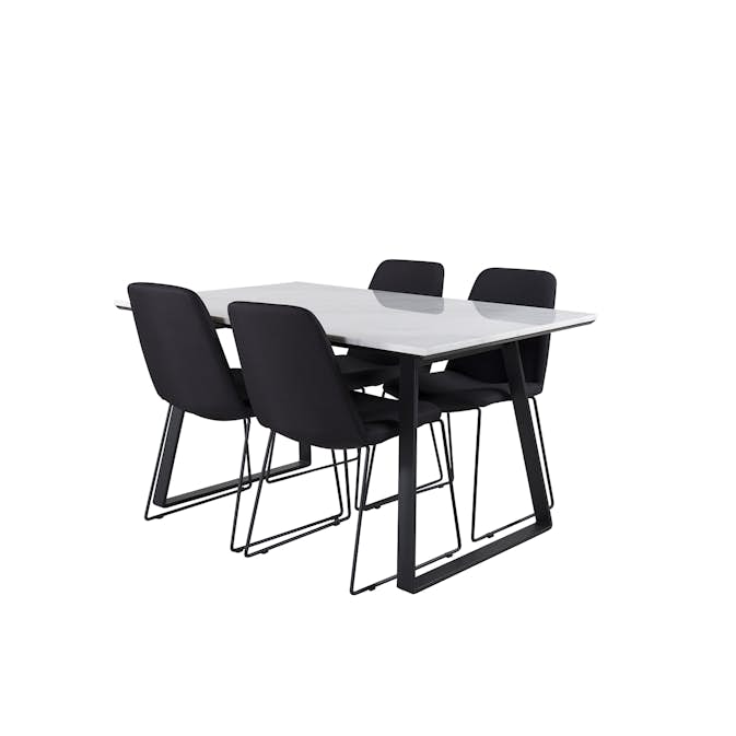 Matgrupp Venture Home Estelle 140 med 4 Muscot Stolar