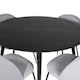 Matgrupp Venture Home Dipp Ø115 cm med 4 Wrinkles Stolar