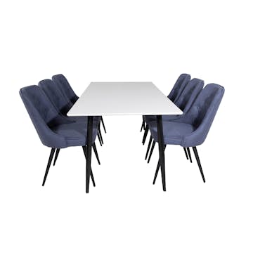 Matgrupp Venture Home Pobbie med 6 Vera Stolar Polyestertyg
