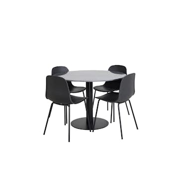 Matgrupp Venture Home Estelle med 4 Ardi Stolar