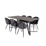 Matgrupp Venture Home Madde med 6 Valentina Stolar Polyestertyg