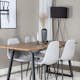 Matgrupp Venture Home Ina med 4 Phoi Stolar Polyestertyg