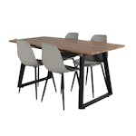 Matgrupp Venture Home Ina med 4 Pop Stolar