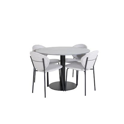 Matgrupp Venture Home Estelle med 4 Valor Stolar PolyEstelletyg