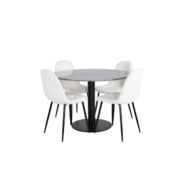 Matgrupp Venture Home Estelle med 4 Pooya Stolar PolyEstelletyg