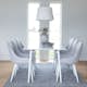 Matgrupp Venture Home Polar med 6 Plaza stolar