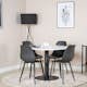 Matgrupp Venture Home Roxanna med 4 Pop Stolar Runt