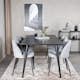 Matgrupp Venture Home Dipp med 6 Wrinkles stolar