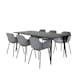 Matgrupp Venture Home Dipp med 6 Comfort Plastic stolar