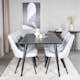 Matgrupp Venture Home Dipp med 6 Velvet Deluxe stolar