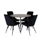 Matgrupp Venture Home Plaza med 4 Velvet Deluxe stolar