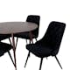 Matgrupp Venture Home Plaza med 4 Velvet Deluxe stolar