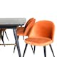 Matgrupp Venture Home Gold med 4 Velvet stolar