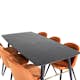 Matgrupp Venture Home Gold med 4 Velvet stolar
