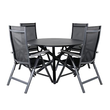 Matgrupp Venture Home Ande med 4 Laby Matstolar