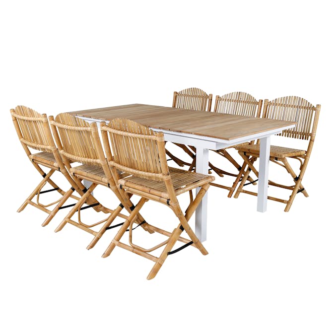 Matgrupp Venture Home Mendi med 6 Cane Stolar