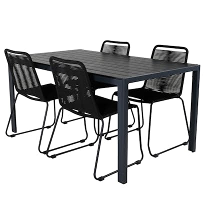 Matgrupp Venture Design Bundy med 4 Levi stolar